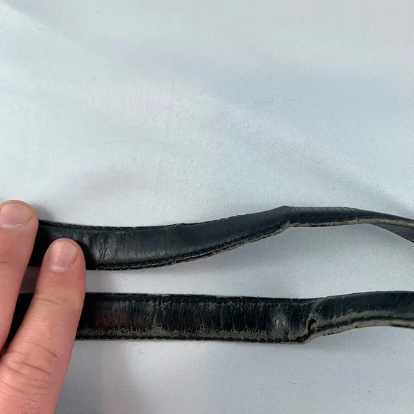 Authentic RARE Vintage COACH Nylon/Twill Black Handbag Satchel #7417 - Picture 7 of 9